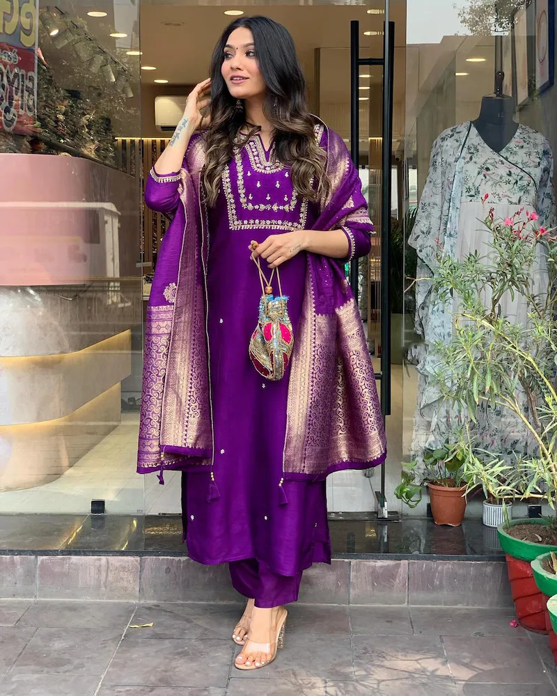 Cotton Blend Straight Kurta