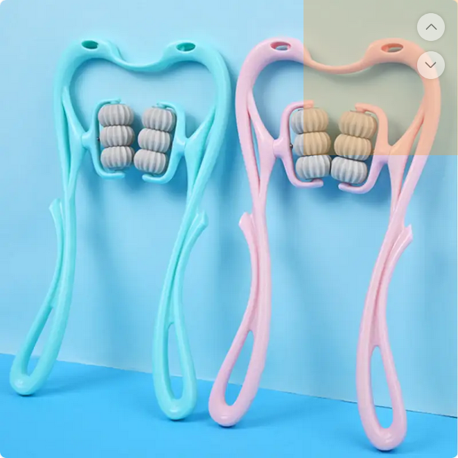 Multifunctional Manual Six-wheel Neck Massager Massage Relieve Roller Massage Tool